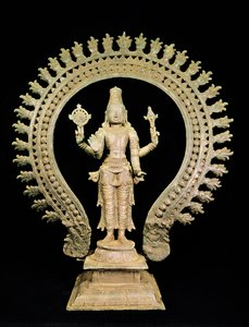Vishnu, myöhäinen chola (pronssi)